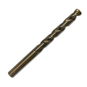 Broca de acero rápido con recubrimiento de cobalto de 3/8" para perforar acero inoxidable.