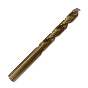 Broca de acero rápido con recubrimiento de cobalto de 1/2" para perforar acero inoxidable.