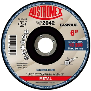 AUSTROMEX-2042 / 2042 Disco abrasivo para corte de acero al carbón de 150 x 1.2 x 22.23 mm