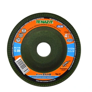 Disco abrasivo para desbaste de acero inoxidable y titanio de 115 x 22.22 mm
