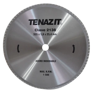 AUSTROMEX-2138 / 2138 Sierra para corte de acero inoxidable de 355 x 1.8 x 25.4 mm