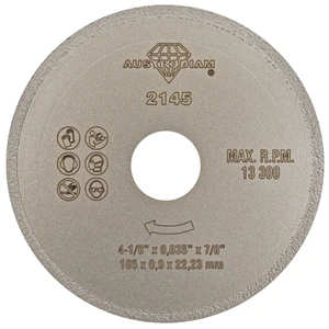 Disco de diamante de 105 x 0.9 x 22.23 mm para remoción de la lechada.