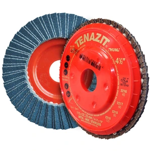 Disco laminado de zirconio - grano 120 de 115 x 22.23 mm para desbaste de acero inoxidable, aceros duros y soldadura, ideales para superficies duras
