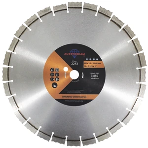 Disco de diamante de 400 x 3.2 x 25.4 mm para corte concreto fresco con agregados medios