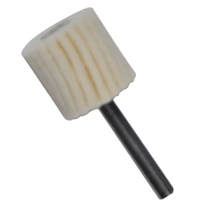 Rueda flap de felpa con vástago de para pulido