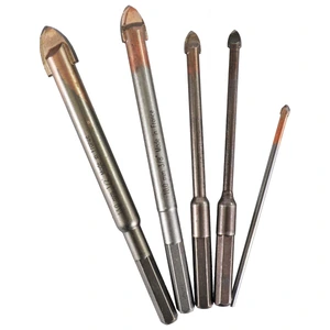 Juego de 5 brocas Premium de 3, 5, 6.5, 10, 13 mm para perforar vidrio, azulejo y materiales cerámicos.
