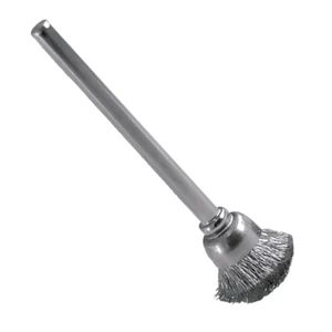 AUSTROMEX-2382 / 2382 Cepillo tipo copa ondulado con vástago de 15 x 0.10 x 3.17 mm para limpieza y remoción de soldadura, barniz, plástico y cualquier imperfección, así como rebabeo y pulido de pequeñas superficies metálicas