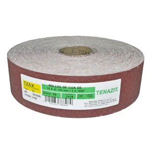 Rollo de lija de óxido de aluminio, grano 50 de 76 x 45,720 mm