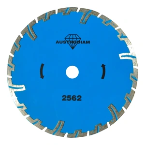 AUSTROMEX-2562 / 2562 Disco de diamante de 230 x 2.8 x 22.23 mm para corte de materiales de construcción en general como concreto, ladrillo, mármol y otras piedras naturales, excepto granito y cantera