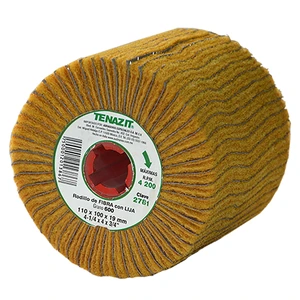 AUSTROMEX-2781 / 2781 Rodillo de fibra con lija de óxido de aluminio, grano 600 de 110 x 100 x 19 mm