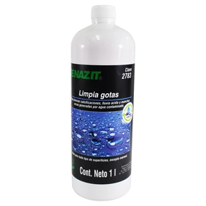 Producto eliminador y limpiador de gotas en cualquier superficie sin utilizar agua.