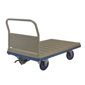 Carro de acero de 1225 x 775 mm para transporte de material con capacidad máxima de 600 kg.