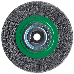 AUSTROMEX-2821 / 2821 Cepillo circular ondulado de 300 x 0.30 x 50.8 mm para limpieza de superficies metálicas y remoción de soldadura, pintura, corrosión, fundición y cualquier adherencia