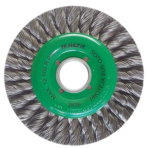 AUSTROMEX-2826 / 2826 Cepillo circular trenzado de 150 x 0.50 x 22.2 - 2R mm para limpieza de superficies metálicas y remoción de soldadura, pintura, corrosión, fundición y cualquier adherencia