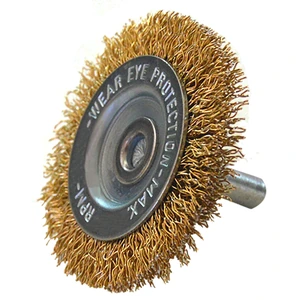 AUSTROMEX-2838 / 2838 Cepillo circular ondulado con vástago de 50 x 0.30 x 6.4 mm para limpieza de metales y remoción de óxido, pintura, barniz y madera