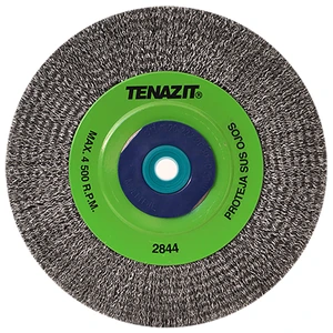 AUSTROMEX-2844 / 2844 Cepillo circular ondulado de 200 x 0.35 x ME mm para limpieza de superficies metálicas y remoción de soldadura, pintura, corrosión, fundición y cualquier adherencia