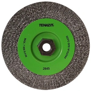 AUSTROMEX-2845 / 2845 Cepillo circular ondulado de 150 x 0.30 x MR mm para limpieza de superficies de acero inoxidable y remoción de soldadura, pintura, corrosión, fundición y cualquier adherencia