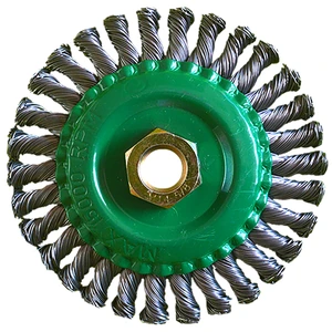 AUSTROMEX-2850 / 2850 Cepillo cónico trenzado de 115 x 0.50 x MR mm para limpieza y eliminación de cordones de soldadura, pintura, óxido, corrosión, fundición y cualquier adherencia