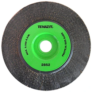 AUSTROMEX-2852 / 2852 Cepillo circular ondulado encapsulado de 178 x 0.30 x 22.2 mm para limpieza pesada de superficies metálicas y remoción de soldadura, pintura, corrosión en juntas y cuerdas de tubería industrial