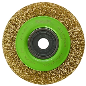 AUSTROMEX-2861 / 2861 Cepillo circular ondulado de 100 x 0.30 x ME mm para limpieza de superficies metálicas y remoción de soldadura, pintura, corrosión, fundición y cualquier adherencia