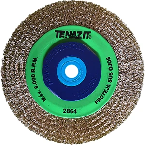AUSTROMEX-2864 / 2864 Cepillo circular ondulado de 150 x 0.30 x ME mm para limpieza de superficies metálicas y remoción de soldadura, pintura, corrosión, fundición y cualquier adherencia