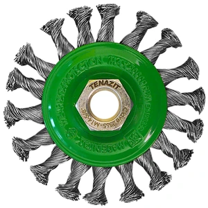 AUSTROMEX-2865 / 2865 Cepillo circular trenzado de 100 x 0.50 x MR mm para limpieza de superficies de acero inoxidable y remoción de soldadura, pintura y fundición