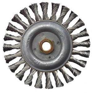 AUSTROMEX-2866 / 2866 Cepillo circular trenzado de 150 x 0.50 x 15.9-11 mm para limpieza de superficies de acero inoxidable y remoción de soldadura, pintura y fundición