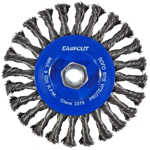 AUSTROMEX-2878 / 2878 Cepillo circular trenzado de 150 x 0.50 x 15.9-11 mm para limpieza de superficies metálicas y remoción de soldadura, pintura, corrosión, fundición y cualquier adherencia