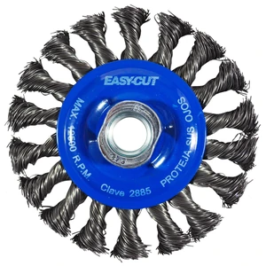 AUSTROMEX-2885 / 2885 Cepillo circular trenzado de 100 x 0.35 x 15.9-11 mm para limpieza de superficies metálicas y remoción de soldadura, pintura, corrosión, fundición y cualquier adherencia