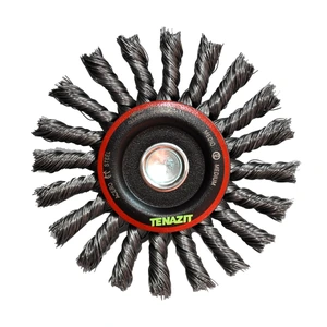 AUSTROMEX-2890 / 2890 Cepillo circular trenzado con vastago de 100 x 0.37 x 6.4 mm para limpieza de superficies metálicas y remoción de soldadura, corrosión, fundición, plástico y cualquier adherencia