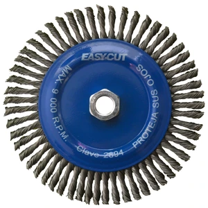 AUSTROMEX-2894 / 2894 Cepillo circular trenzado de 178 x 0.50 x 15.9-11 mm para limpieza de superficies metálicas y remoción de soldadura, pintura, corrosión, fundición y cualquier adherencia