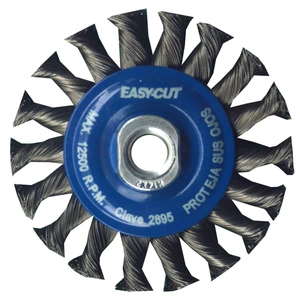 AUSTROMEX-2895 / 2895 Cepillo circular trenzado de 100 x 0.35 x M14-2 mm para limpieza de superficies metálicas y remoción de soldadura, pintura, corrosión, fundición y cualquier adherencia