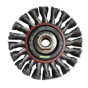 AUSTROMEX-2903 / 2903 Cepillo circular trenzado de 115 x 0.37 x MR mm para limpieza de superficies metálicas y remoción de soldadura, pintura, corrosión, fundición y cualquier adherencia