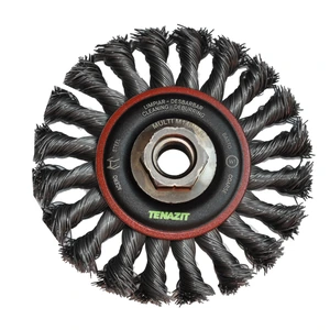 AUSTROMEX-2904 / 2904 Cepillo circular trenzado de 115 x 0.50 x MR mm para limpieza de superficies metálicas y remoción de soldadura, pintura, corrosión, fundición y cualquier adherencia
