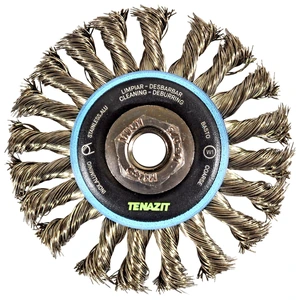 AUSTROMEX-2906 / 2906 Cepillo circular trenzado de 115 x 0.50 x MR mm para limpieza de superficies de acero inoxidable y remoción de soldadura, pintura y fundición