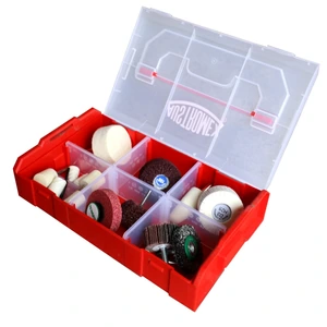 Juego para usar con el Mototool clave 2509 de 260 x 155 x 55 mm con 17 piezas.