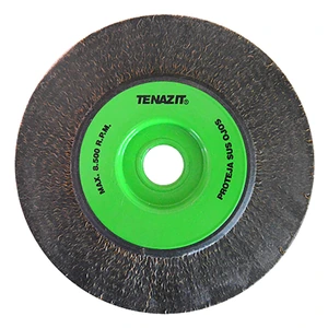 AUSTROMEX-2941 / 2941 Cepillo circular ondulado encapsulado de 115 x 0.30 x 22.23 mm para limpieza pesada de superficies metálicas y remoción de soldadura, pintura, corrosión en juntas y cuerdas de tubería industrial