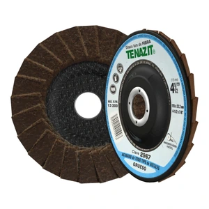 Disco laminado de fibra grano grueso con respaldo de fibra de vidrio de 115 x 22.23 mm