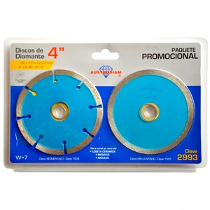 Juego de discos de diamante de 100 x 1.6 x 22.2 mm para corte de materiales de construcción