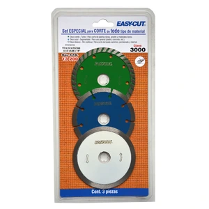 Juego de discos de diamante de 115 x 2.0 x 22.2 mm para corte de diversos materiales