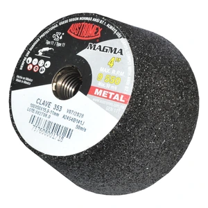 AUSTROMEX-353 / 353 Copa abrasiva para desbaste de cordones de soldadura, filos y rebabas grandes de aceros al carbón, hierro, fundición, etc. de 100 x 50 x 15.9-11 mm