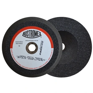AUSTROMEX-357 / 357 Copa abrasiva para desbaste de cordones de soldadura, filos y rebabas grandes de aceros al carbón, hierro, fundición, etc de 150 x 50 x 15.9-11 mm