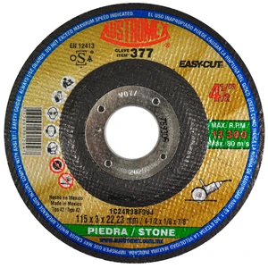 Disco abrasivo para corte de piedra, ladrillo, concreto, refractarios, etc