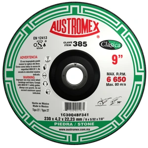 Disco abrasivo para desbaste y corte ligero de piedra de 230 x 4.2 x 22.23 mm