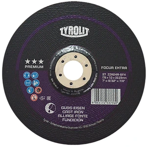 Disco abrasivo para desbaste de hierro gris y fundición nodular de 178 x 7.0 x 22.23 mm