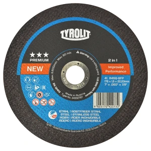 AUSTROMEX-4271 / 4271 Disco de corte 2 en 1 para acero e inoxidable de 178 x 1.6 x 22.23 mm
