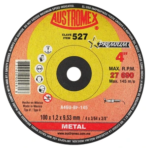 Disco abrasivo para corte de metal de