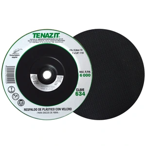 Respaldo para montar discos de fibra de 7" en esmeriladoras de 178 x 15.9-11 mm