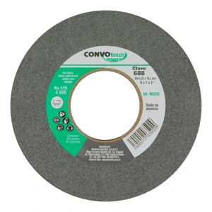 Rueda convo de óxido de aluminio medio de 200 x 25 x 76.2 mm