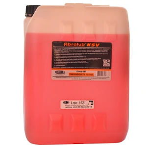 Líquido enfriador Abralub KSV para disminuir el calor que se genera durante el proceso de esmerilado y proteger del óxido a las piezas trabajadas de 20 lITROS